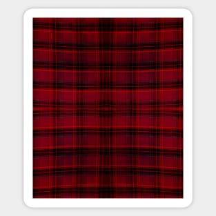 Red Vintage Flannel Print Sticker